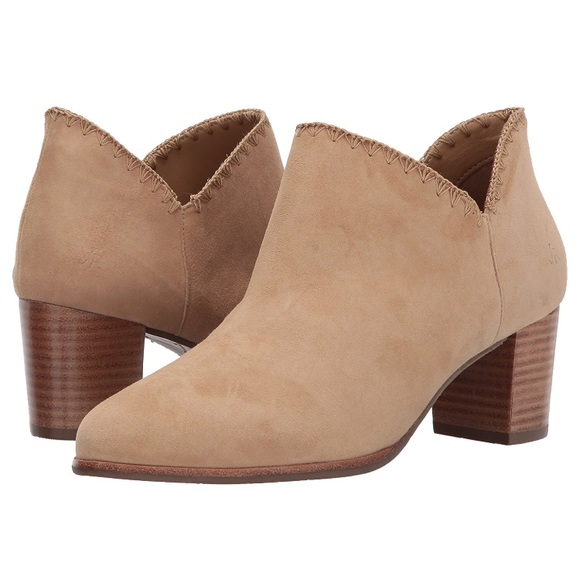 Jack Rogers Shoes - jack rogers // tan suede heeled ankle bootie